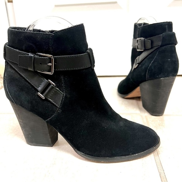 Cole Haan Grand OS Minna Bootie, Black leather Suede, Womens size 7.5B   $298 - Picture 1 of 9